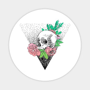 Peony Skull Magnet